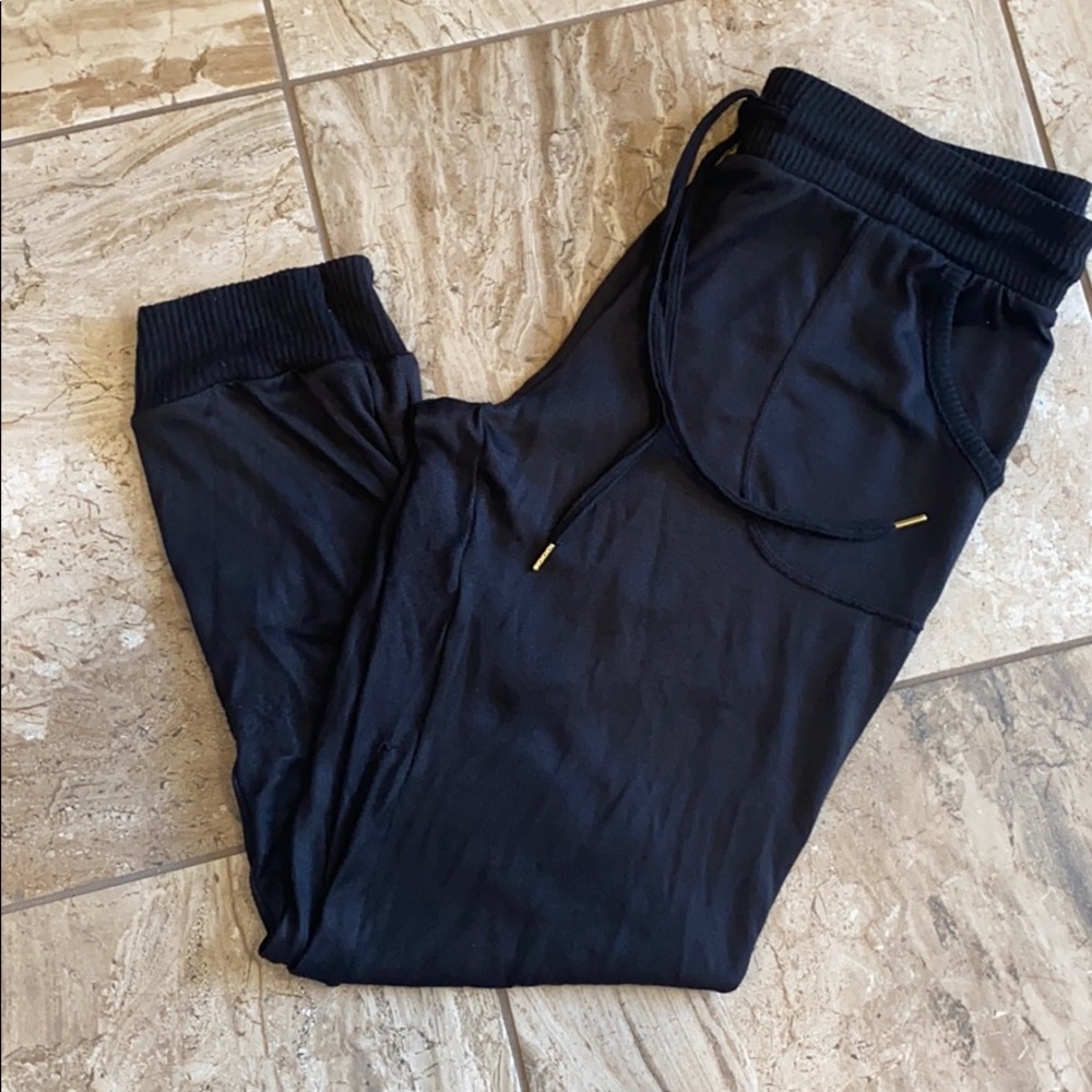 Cozy black jogger lounge pants